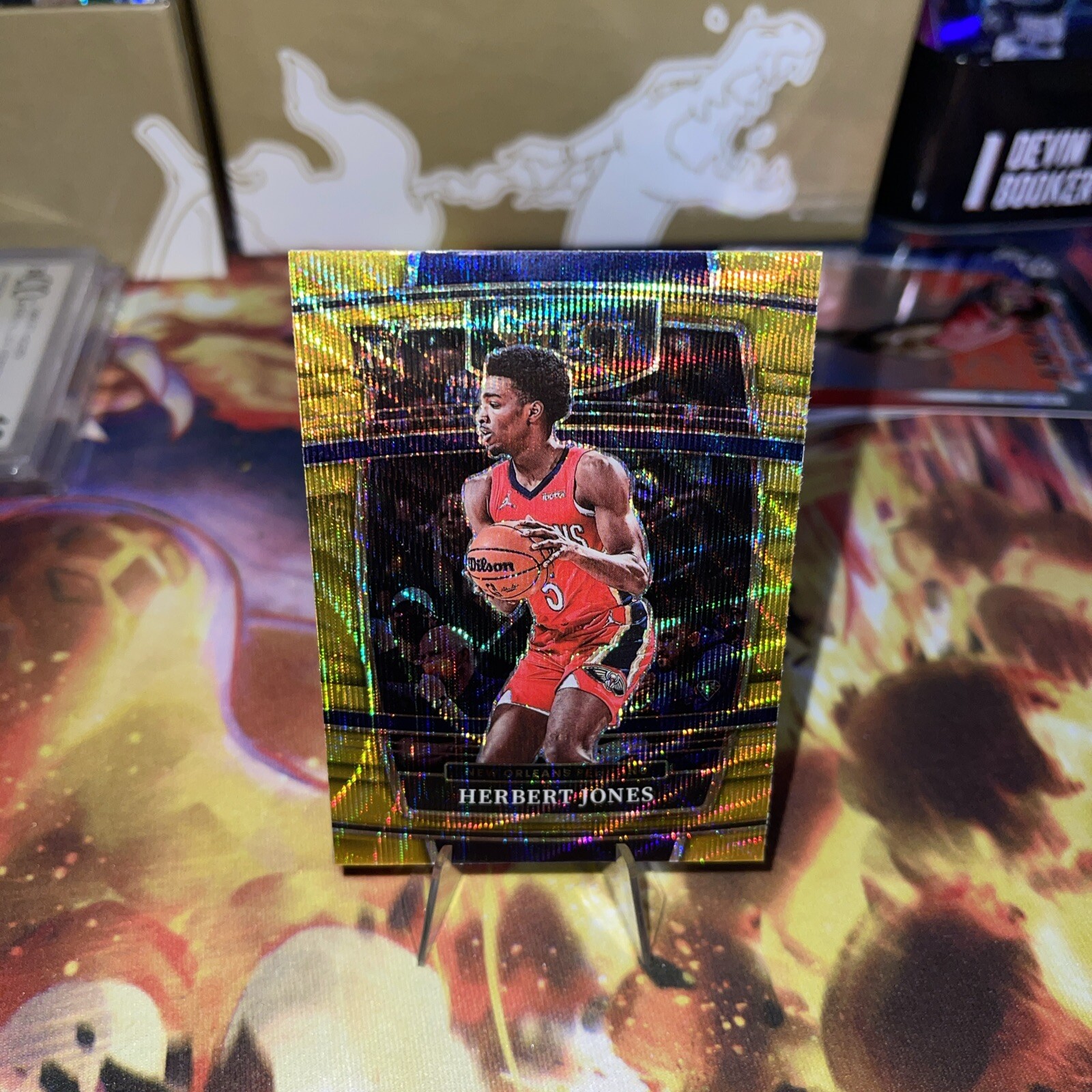 2021-22 Panini Select Herbert Jones Gold Wave Prizm Rookie RC #45 Pelicans SP