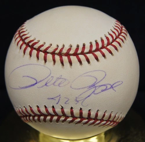 PETE ROSE 4256 Signed Rawlings Baseball REDS PSA/DNA