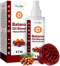 Batana Oil for Hair Growth   Hair Growth Oil Spray with Scalp Massager   Natural