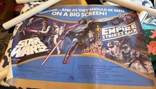 STAR WARS /EMPIRE STRIKES BACK 1980 ORIGINAL UK QUAD POSTER 30 X 40 '' ROLLED VG