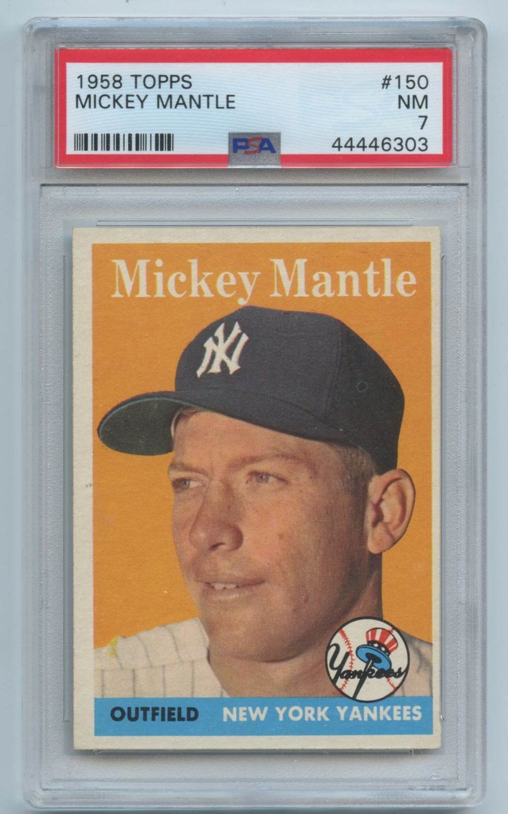 1958 Topps Mickey Mantle PSA 7 #150 NM