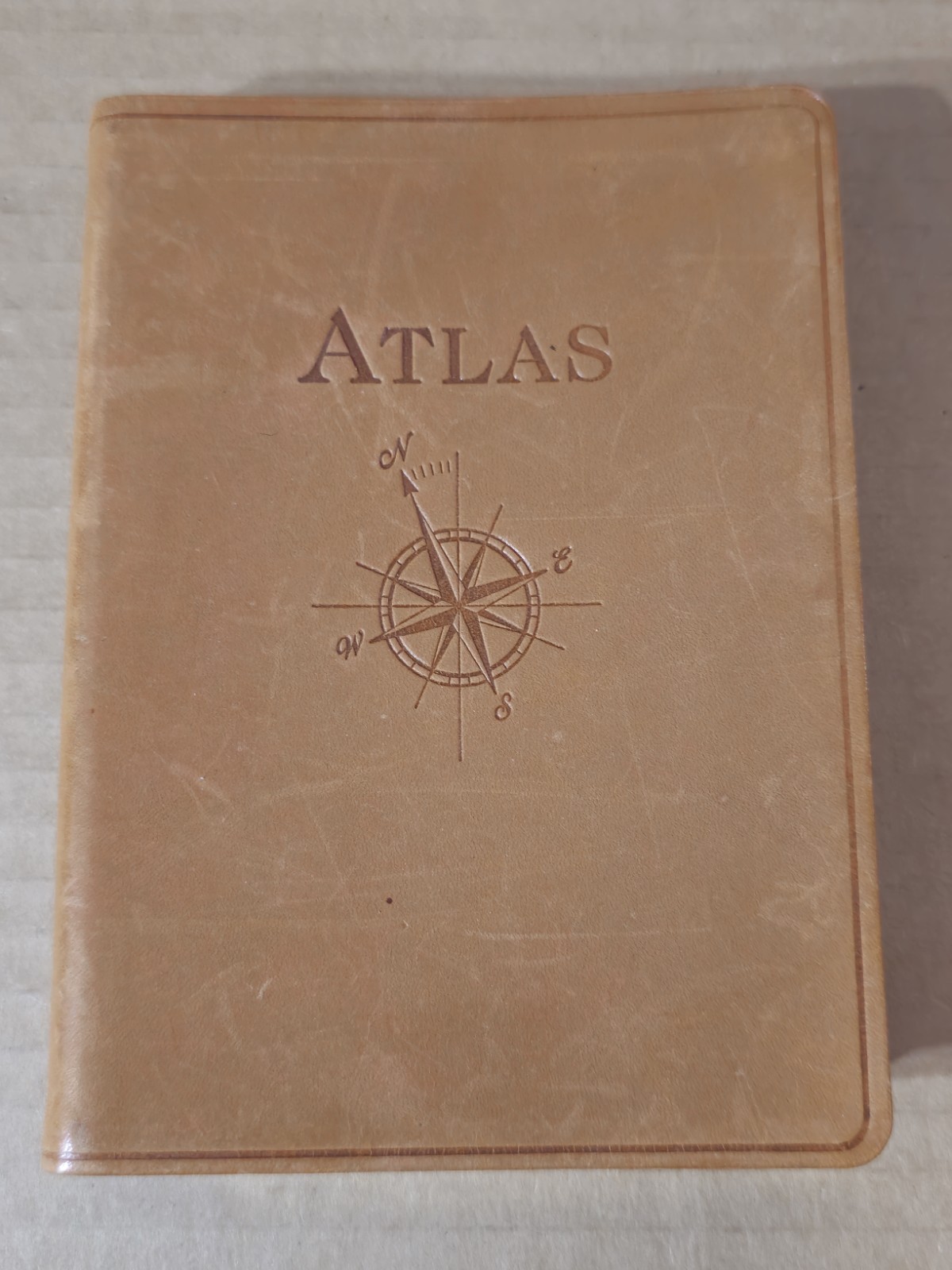 The Traveler's Atlas Leather Bound Full Grain Hide Gold Edge Pages 1997 Edition