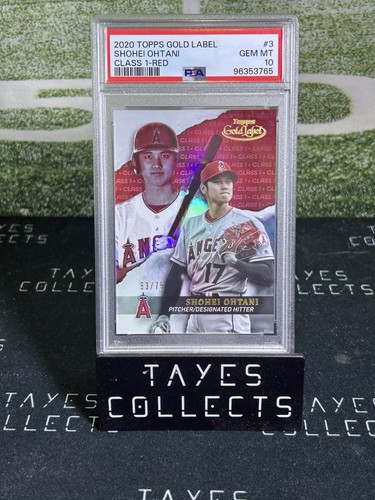 2020 Topps Gold Label - Shohei Ohtani /75 #3 Class 1 PSA 10