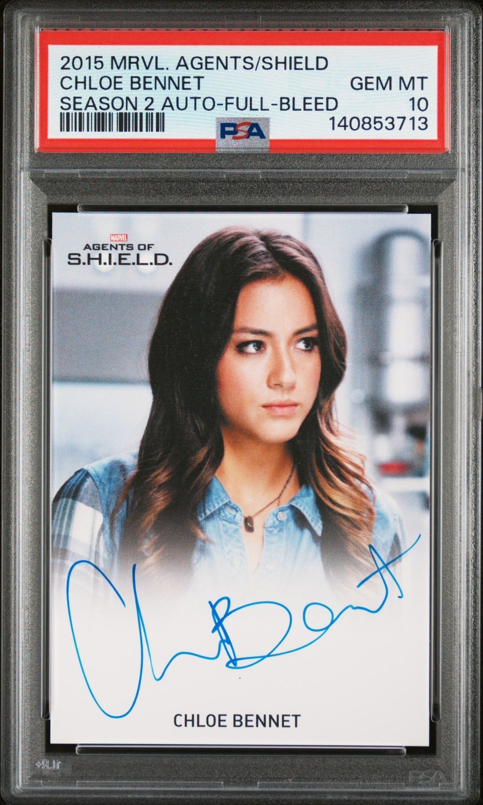 Marvel Agents of SHIELD Season 2 Chloe Bennet Agent Skye Autograph PSA 10 AUTO
