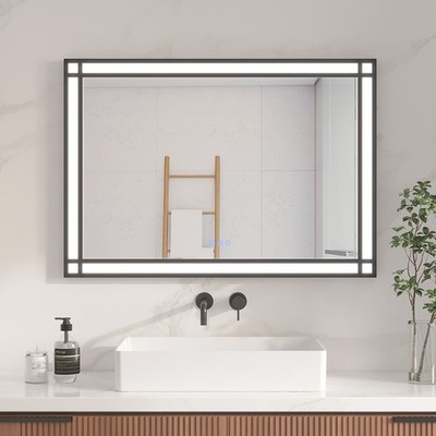 Badspiegel LED Wandspiegel Touch Schalter,Antibeschlag, Energiesparend