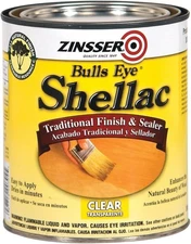 Zinsser Bulls Eye 304H Clear Shellac 1 Qt Fast Drying Wood Finish & Sealer