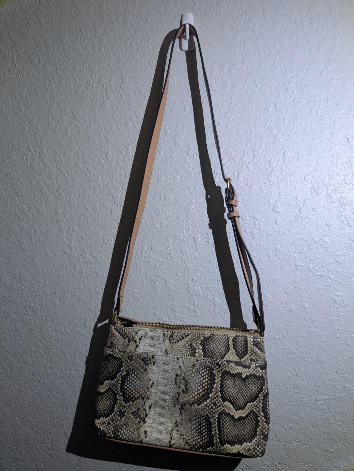Anne Klein, Python Faux Leather Adjustable Crossb… - image 2
