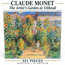 Battle Road Press Monet Artist's Garden Vetheuil 551pc Fine Art Puzzle SEALED