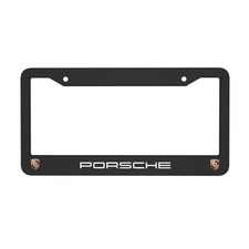 Porsche 2 Pack Black Aluminum License Plate Frame