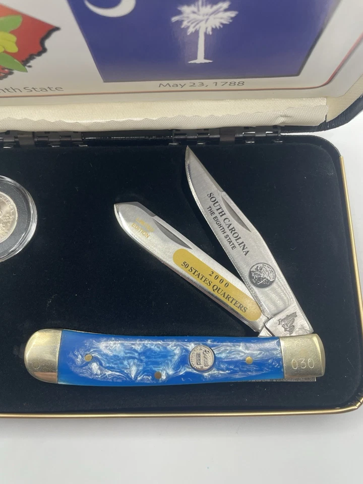 2000 50 Quarters South Carolina Collector’s Edition Pocket Knife - Blue - Image 3 of 4