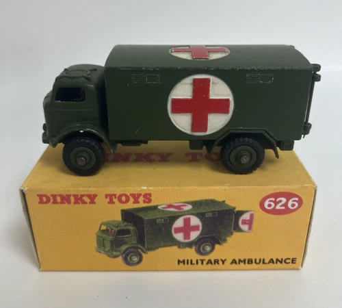 Vintage Dinky Toys 626 Military Ambulance Military In Reproduction Box