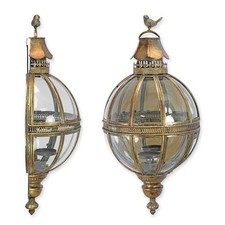 9921089 Laterne Blech Wandmontage rund Kugelform 70x34x20cm 3,3kg