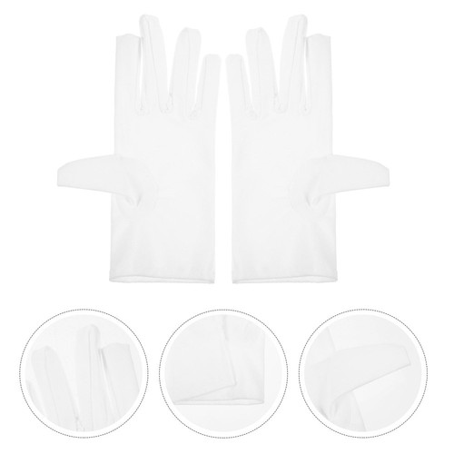 Children's White Gloves Size L for Halloween Costume and Parties - Foto 8 di 12