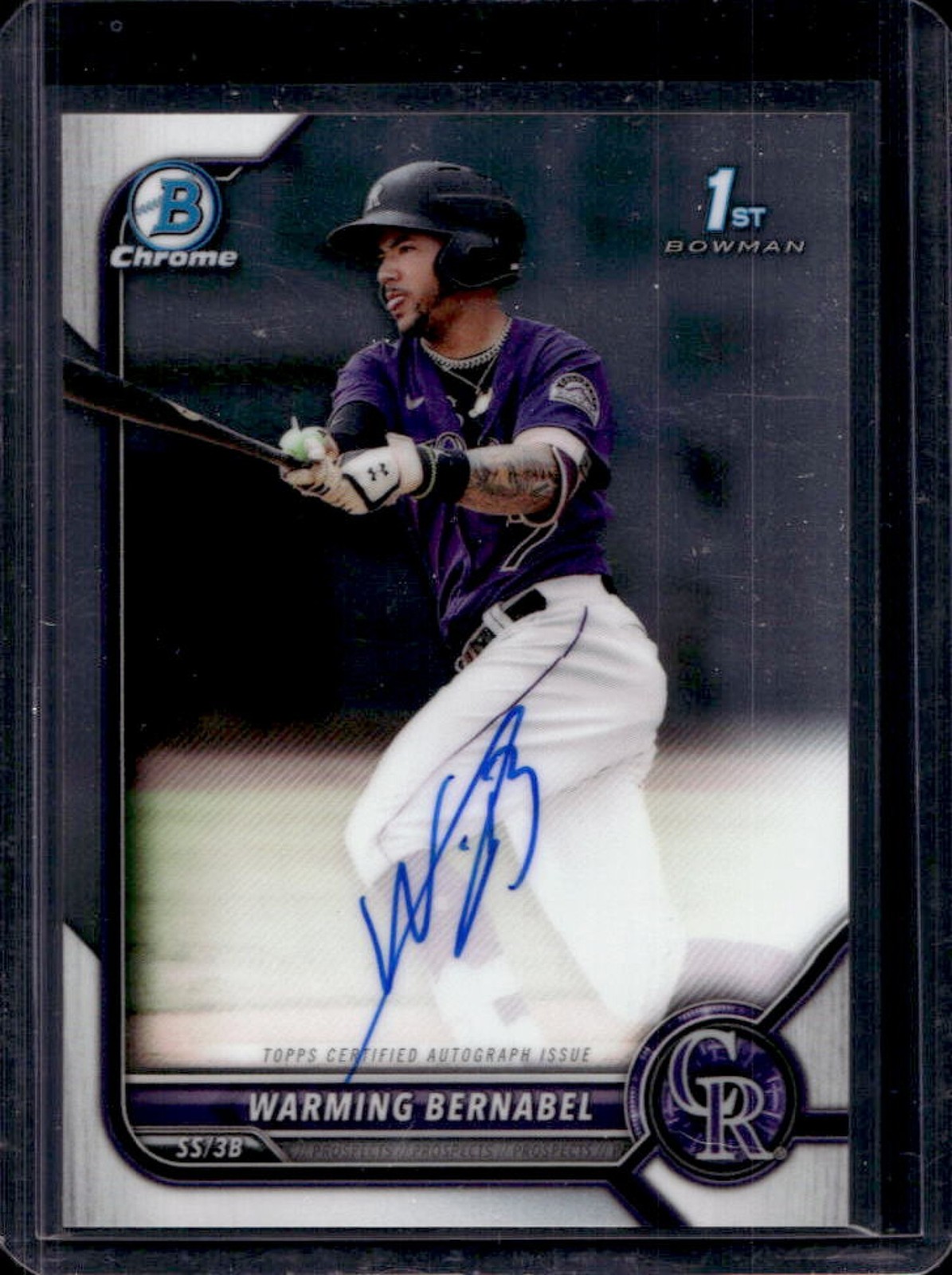 2022 Bowman Warming Bernabel Chrome Auto 1st Prospect #CPA-WB Rockies