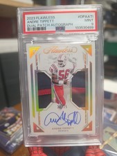 ANDRE TIPPETT 2023 FLAWLESS DUAL PATCH AUTO SIGNED #12/25 RARE PATRIOTS PSA 9