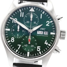 IWC SCHAFFHAUSEN PILOT'S WATCH CHRONOGRAPH IW388103 41mm SS Green Dial #C091 6