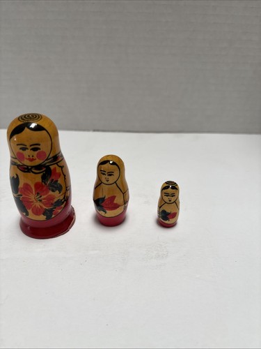alte russische Matroschka Nestchenpuppen, handbemalt, Holz - Bild 5 von 17