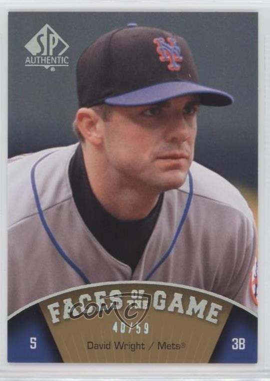 2009 SP Authentic Faces of the Game Silver 40/59 David Wright #181 0h3b