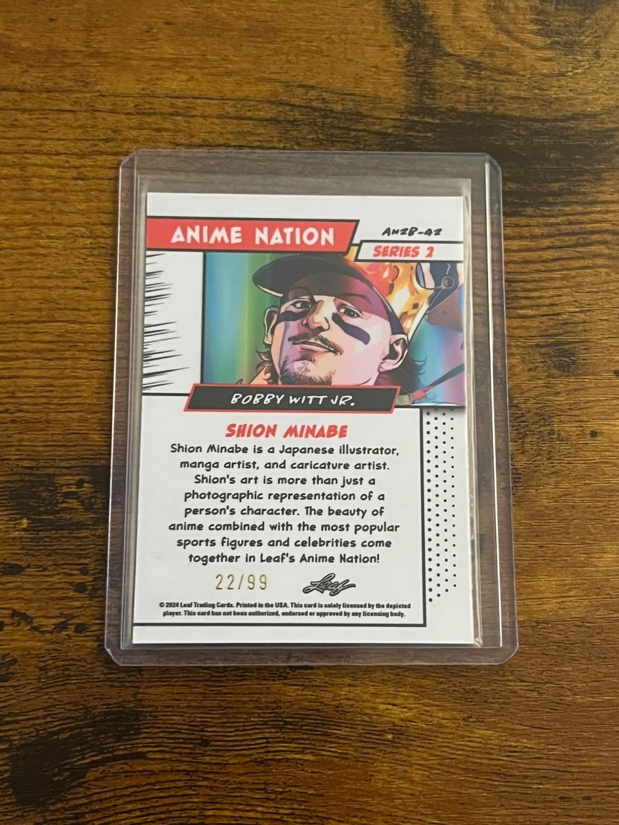 BOBBY WITT JR 2024 LEAF ANIME NATION /99 KANSAS CITY ROYALS Silver