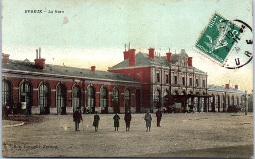Carte Postale Ancienne Evreux La Cathédrale vue Prise Du Boulevard De
