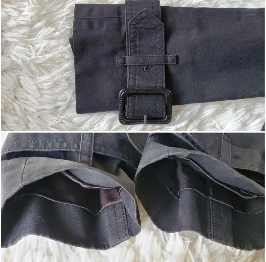 Burberry   London Trench Coat Blue Fox Fur Black 40 thumbnail 6