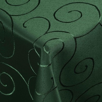 DecoHomeTextil Kringel Tischdecke, Rechteckig 110 x 160 cm Dunkelgrün, schwere 