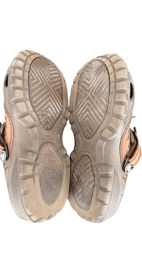 Crocs Men’s Yukon Sport Brown Leather Clogs Size M 9 - Afbeelding 5 van 9