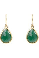 Latelita Kleine Tropfen-Ohrringe 925 Sterling Silber Gold DunkelgrüNer Onyx