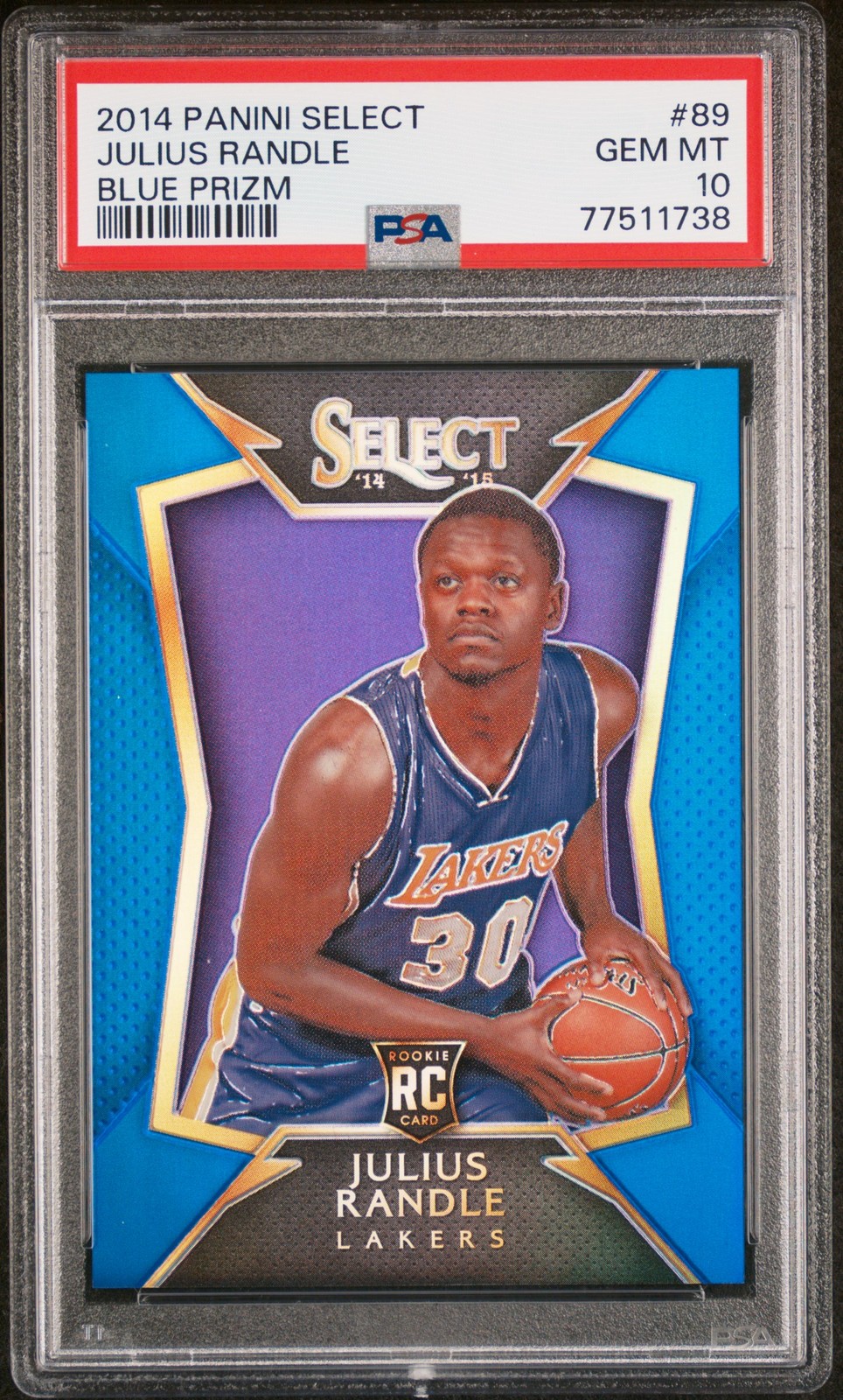 2014 PANINI SELECT BLUE PRIZM #89 JULIUS RANDLE ROOKIE RC 57/249 PSA 10