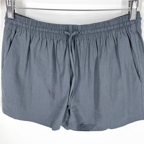 Theory Damen Größe S Leinenmischung Shorts Kordelzug leicht grau Taschen - Bild 3 von 6