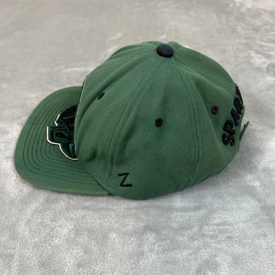 Michigan State Spartans Hat Cap Snap Back Mens Green Black NCAA College Helmet - Image 3 of 4