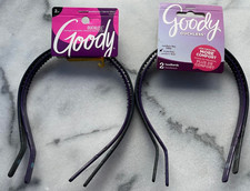 2 Goody Ouchless Damage Free Hold Flex Thin Headband 02033 Black Purple 2 Ea Pk