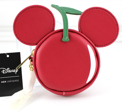 Disney Mickey Mouse Cherry Coin Purse Faux Leather Her Universe Exclusive 2024