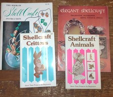 4 Shell Craft Books 1959-1977 Great Outdoors Publishing Animals Galore Seashells
