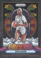 2025 Panini Prizm WNBA Groovy #6 Rickea Jackson Los Angeles Sparks