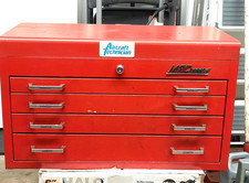 Mac Tools Vintage Tool Box 4 Drawer With Keys Former Helicopter Mechanic Chest