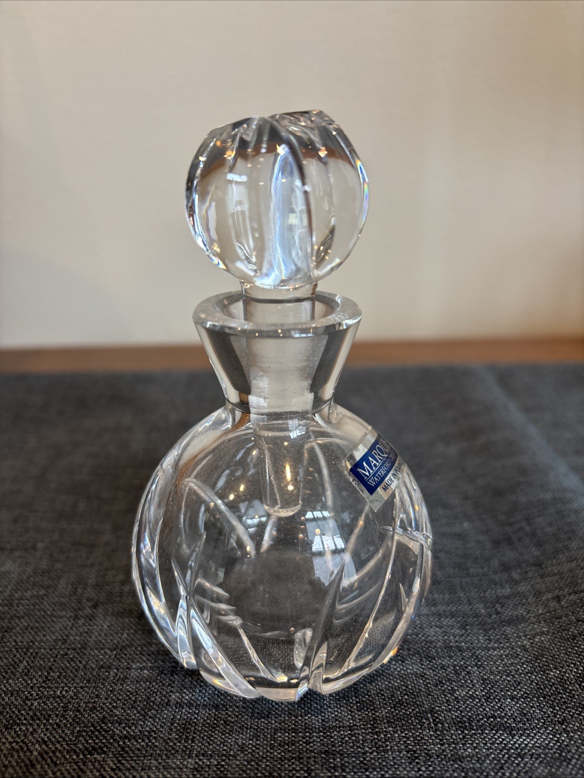 VINTAGE Marquis By Waterford Crystal Perfume Bottle with Stopper 5"