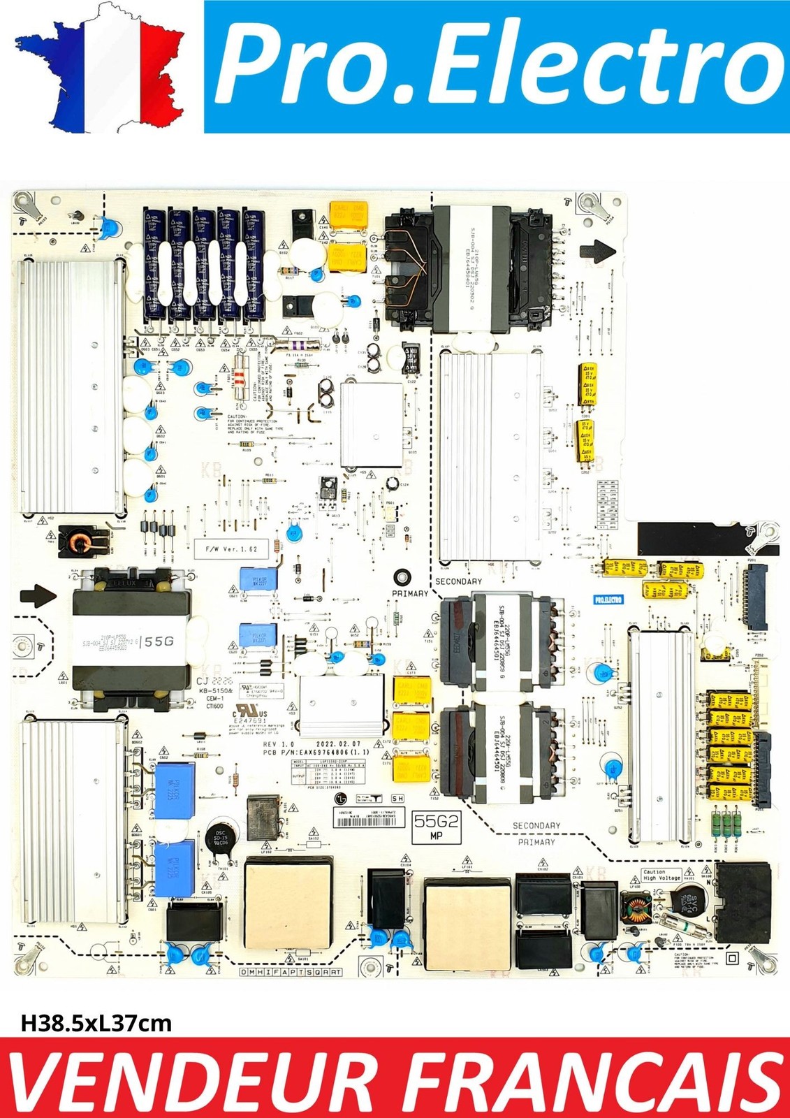 Bloc alimentation LGPS55G2-220P de rechange pour écran OLED55G2