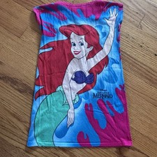 Vintage 90s Rare Disney Little Mermaid Girls 4-6 All Over Print Nightgown No Tag
