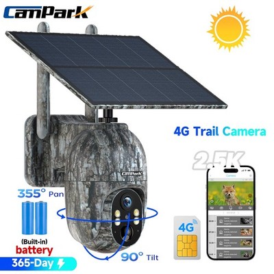6W Solar 4G LTE PIR Wildkamera PTZ Kamera Sofortiger Alarm Überwachungskamera