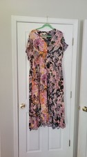 Terra & Sky Floral Midi Dress Size 2x (Fits like 20W/22W)