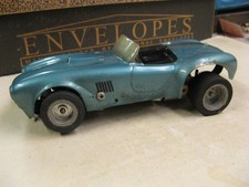 Vintage 1:24 1960s AC Cobra Dubro Factory Painted Soft, Thin Plastic Body Slot