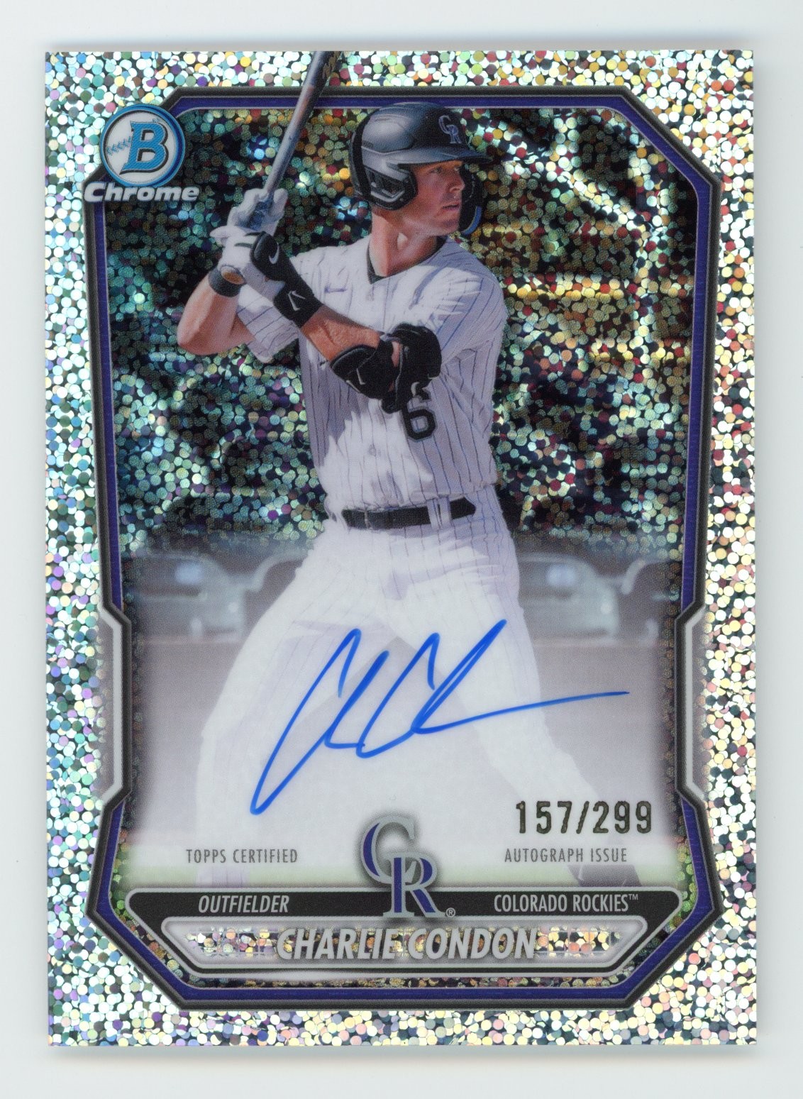 2026 BOWMAN CHROME #CPA-CC CHARLIE CONDON AUTO /299 SPECKLE REFRACTOR PROSPECT