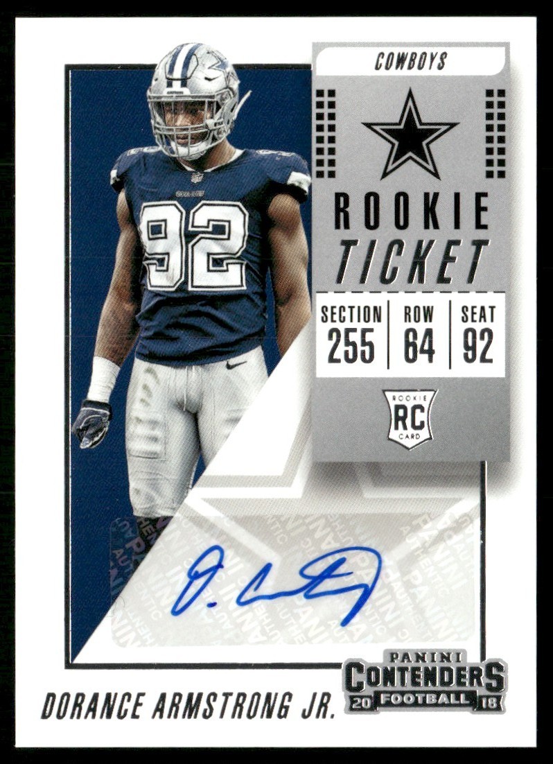 2018 Panini Contenders Dorance Armstrong Rookie Auto #215 BG6