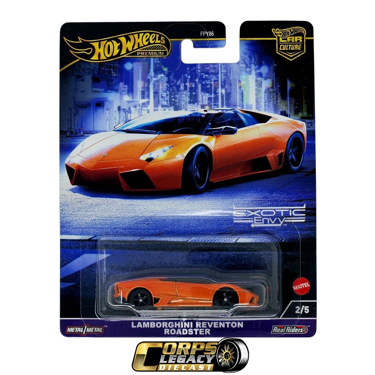 Hot Wheels Premium Lamborghini Reventon Roadster 1:64 Exotic Envy
