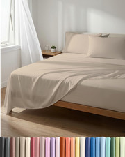 Lightweight 4 Piece Bed Sheet Set Full Size - Cooling Sheets for Hot Sleepers -