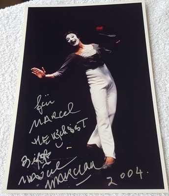 Marcel Marceau Original Autogramm Foto (20x30 cm) Pantomime Bip Resistance