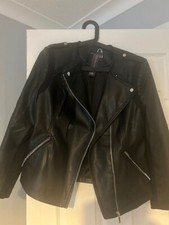 Ladies Faux Leather Jacket Size 12, Designer 'brenda Edwards' , Brand New