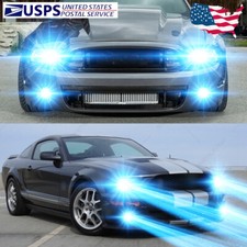Faro LED COB alto/bajo para Ford Mustang 2007-2012 8000K + luz antiniebla 4 bombillas