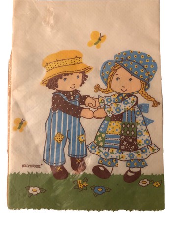 Vintage 1973 Holly Hobbie & Robbie Krepp Papier Tischdecke American Greetings NEU - Bild 2 von 4